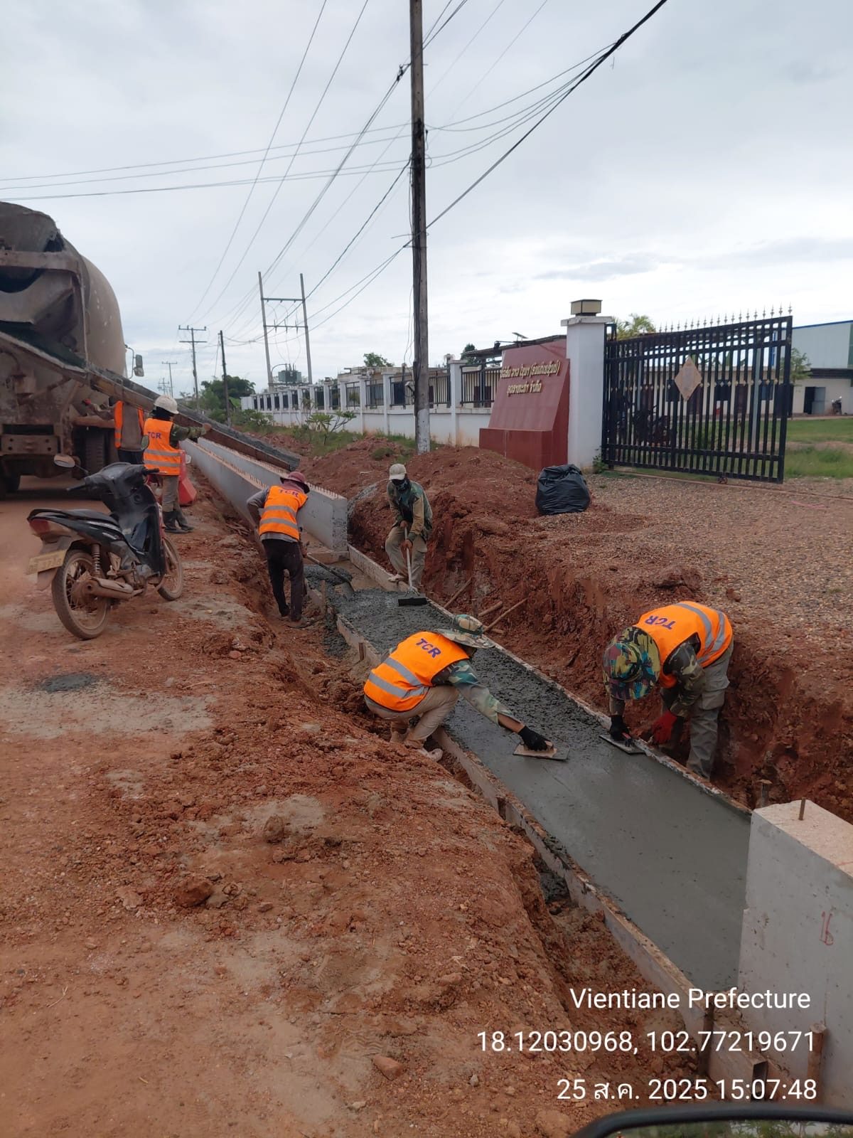 TCR 24 km road project under construction in Vientiane