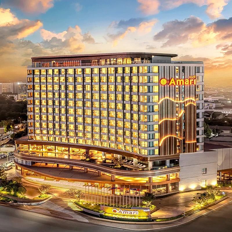 Amari Vientiane, a 13-storey riverfront hotel on the Mekong